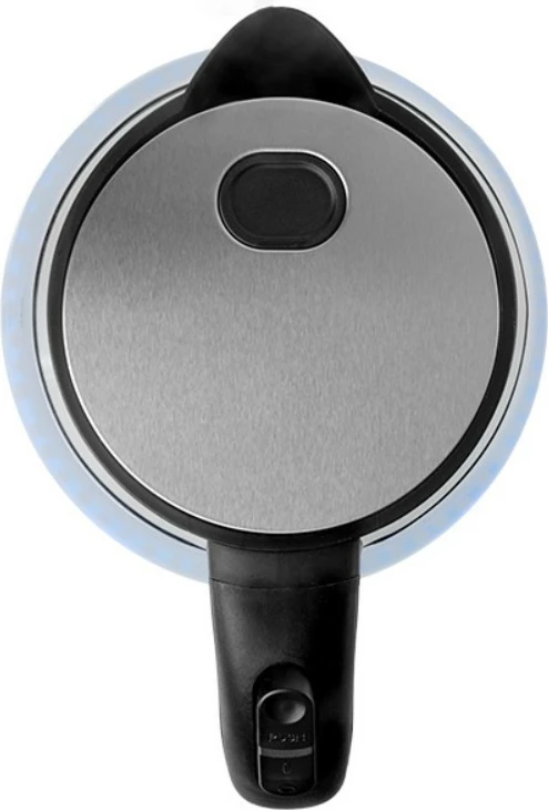 Električni grelnik vode Lafe LAFCZA47618, 1,7 L, 2200 W, steklen, baza 360°, z osvetlitvijo, črn/nerjaveče/prosojen