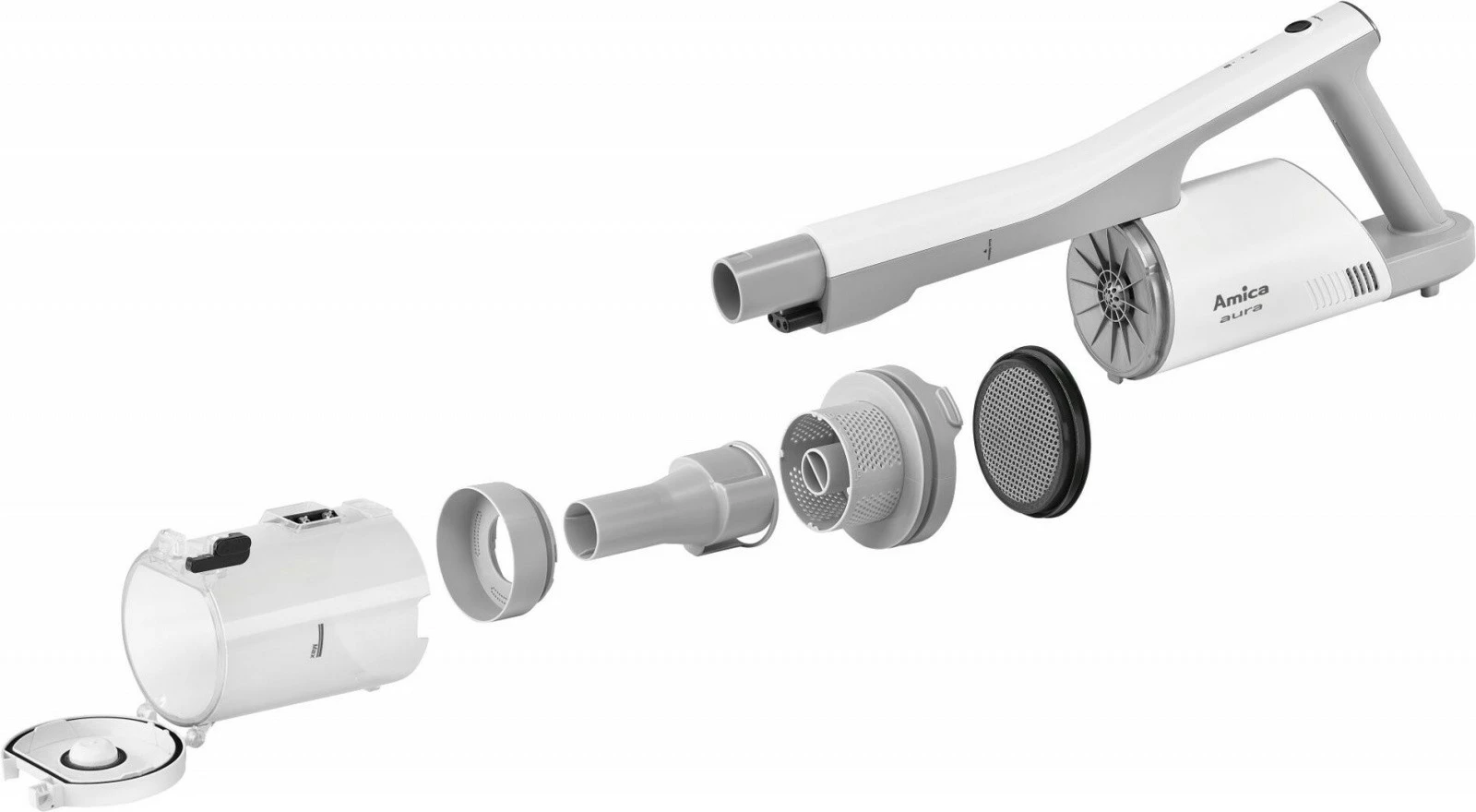 Pokončni brezžični sesalnik Amica AURA VM 7050, 450 ml, bel