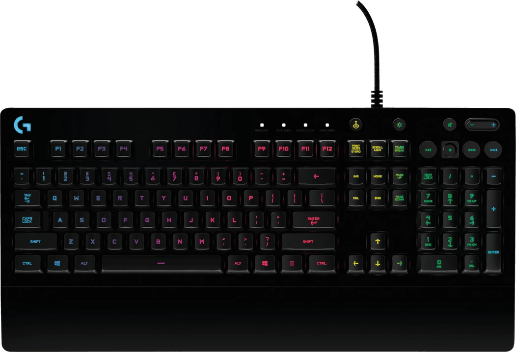 Gaming tipkovnica, Logitech G213 Prodigy / 920-008087, GER postavitev, RGB osvetlitev, z žico, črna