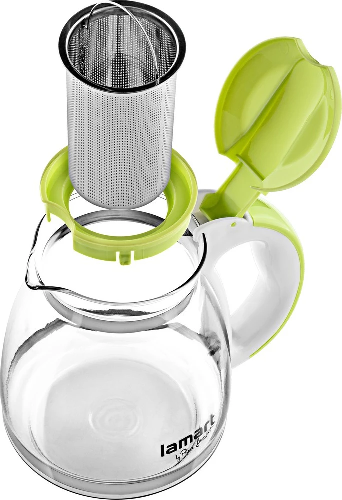 Steklen vrč z infuzerjem Lamart LT7028, 1,5 L, zelen