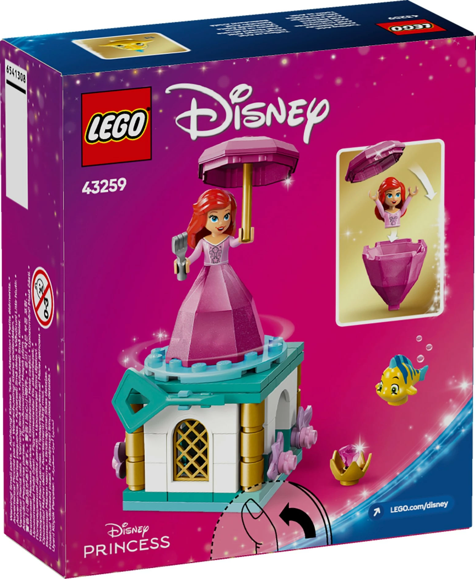 Set za gradnjo Disney Princess Ariel, LEGO 43259, 93 kosov, večbarven
