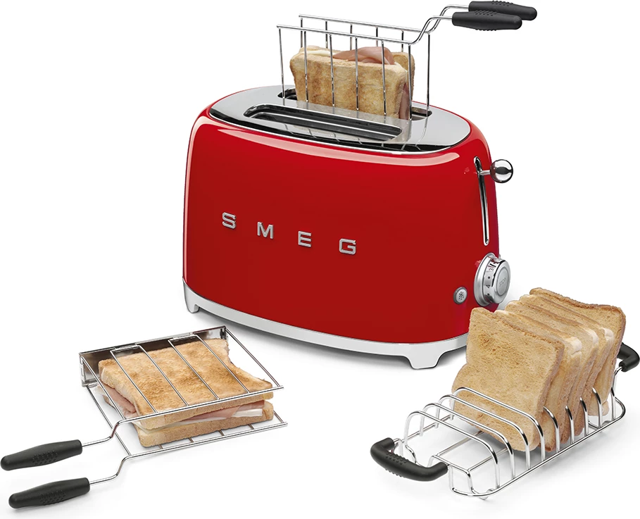 Toster za kruh Smeg 50's Style, rdeč