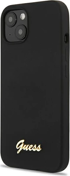Zaščitni silikon z magSafe Guess GUHMP13MLSLMGBK za iPhone 13 6,1", črn