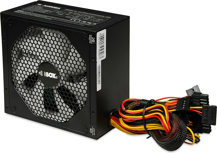Napajalnik 700W iBOX Aurora, gaming, 14 cm ventilator, črn