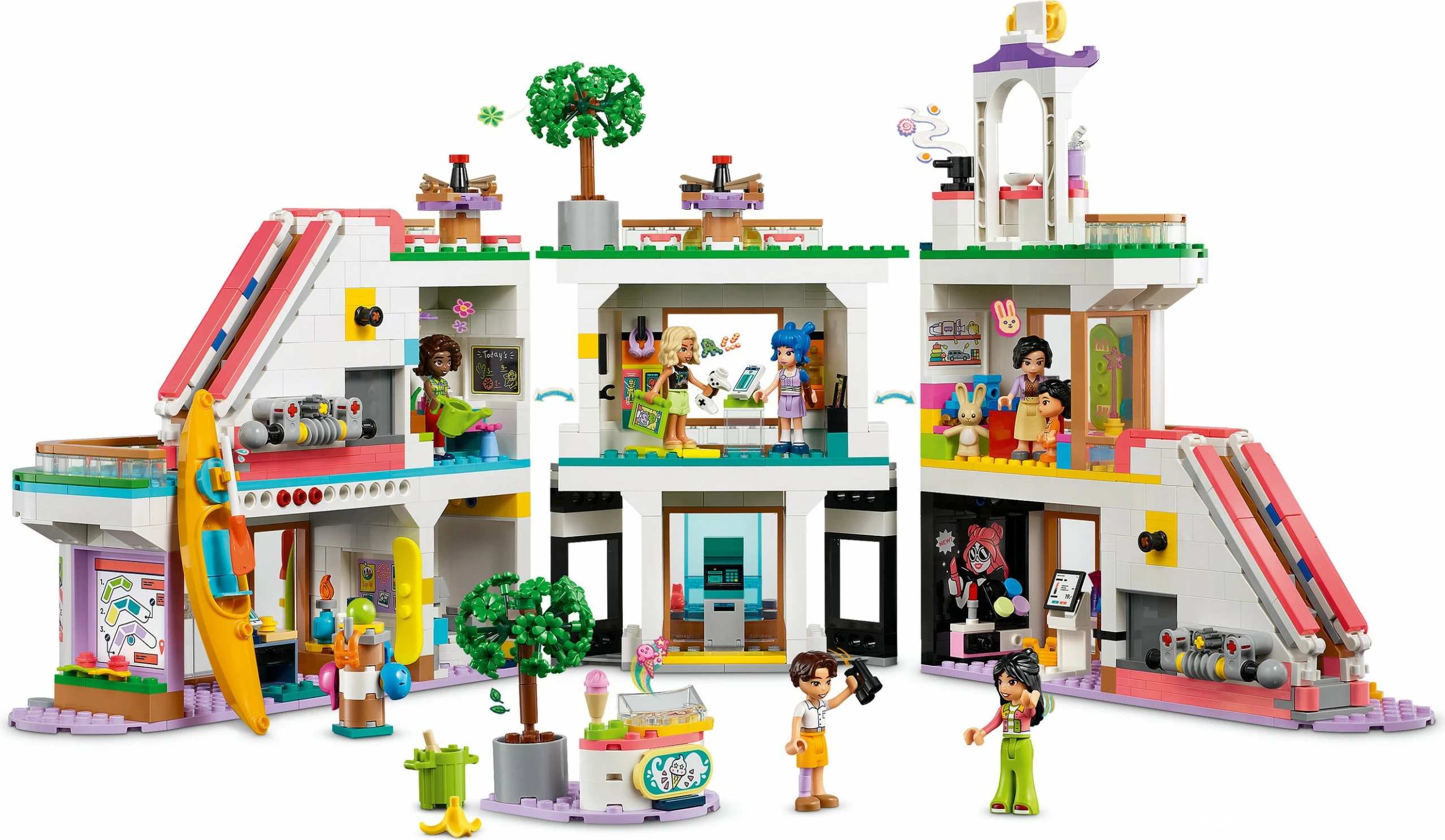 Set za gradnjo LEGO Friends 42604 Nakupovalni center Heartlake City, večbarven