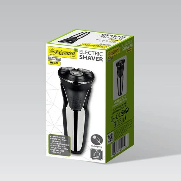 Električna britvica Maestro MR-673, USB, črna