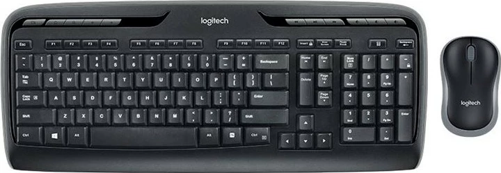Brezžični komplet tipkovnice in miške Logitech MK330, QWERTZ, miška vključena, črn