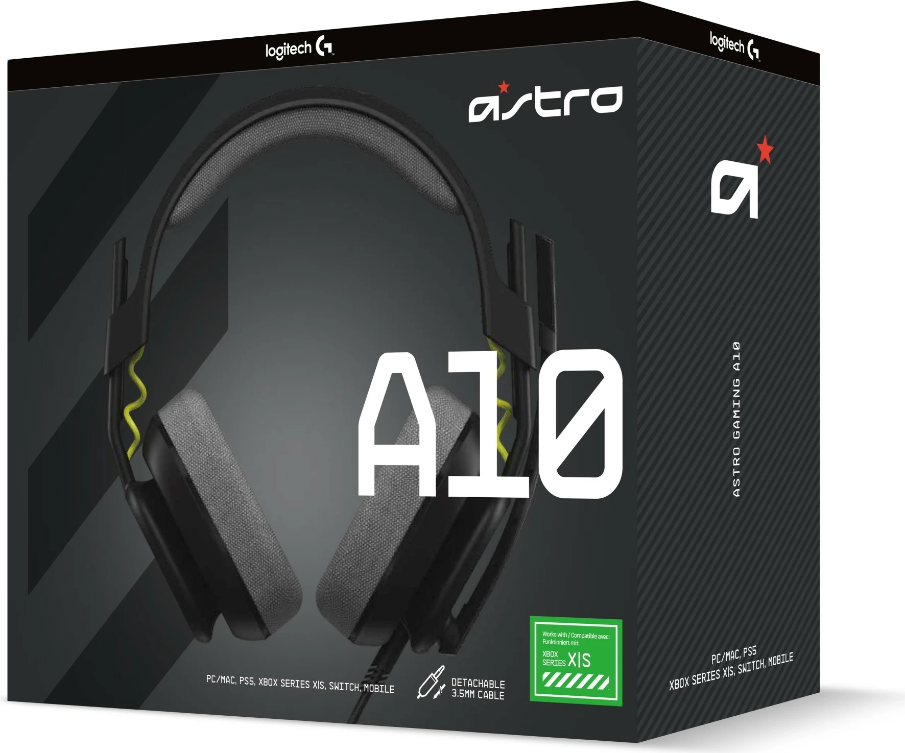 Gaming slušalke Astro A10 Gen 2, z 3,5 mm kablom, črne