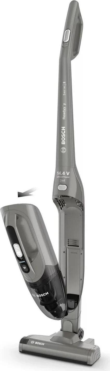 Pokončni sesalnik Bosch Readyy'y Serie 2 BBHF214, 14,4 V, srebrne barve