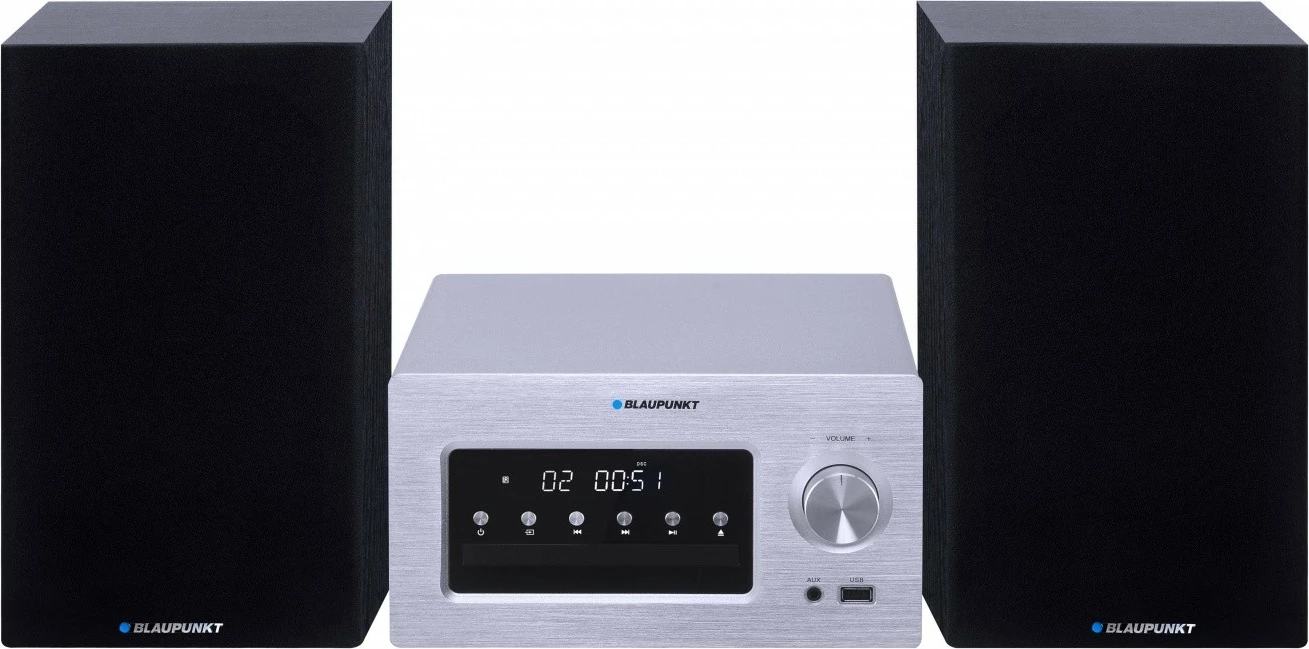 Mikro avdio sistem Blaupunkt MS70BT, Bluetooth, CD/USB, 120 W, črn/srebrn