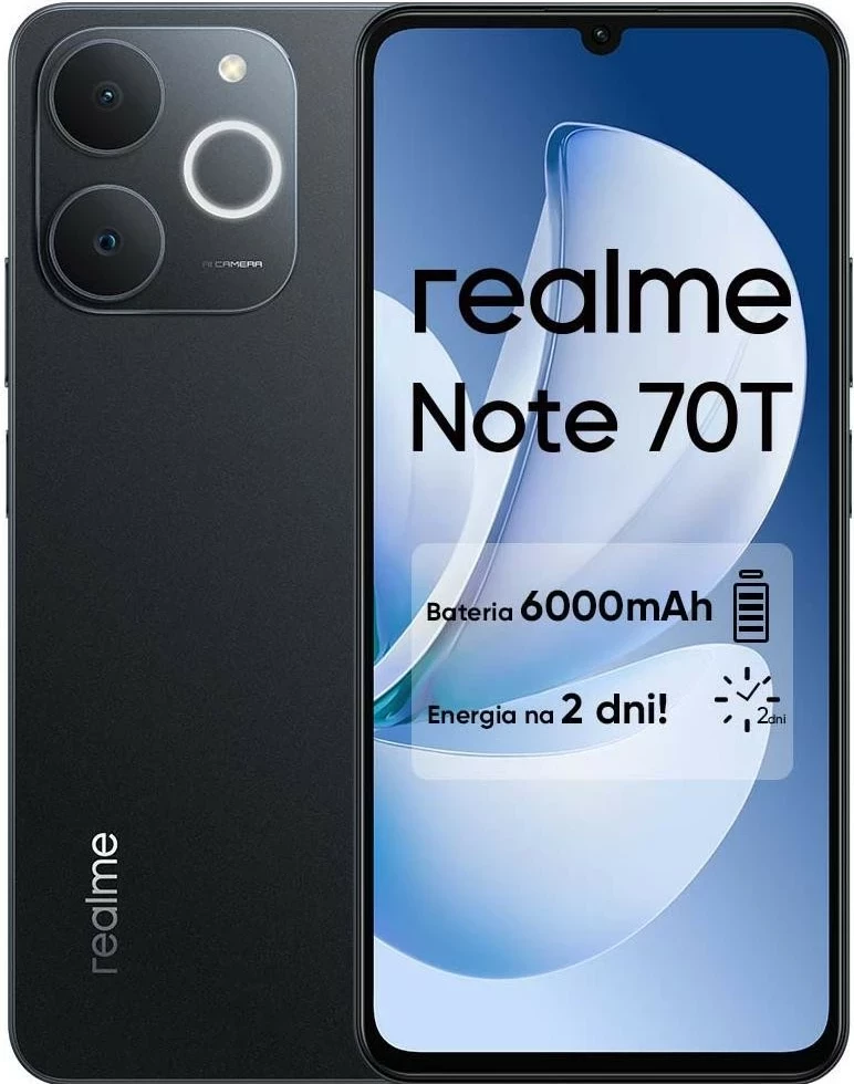 Pametni telefon Realme Note 70T, 4GB/128GB, črn