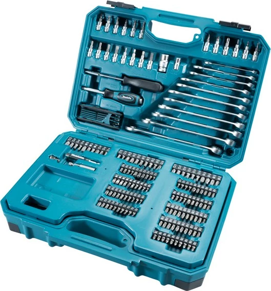 Set orodij, 221-delni, z nastavki in ključavimi Makita E-10883