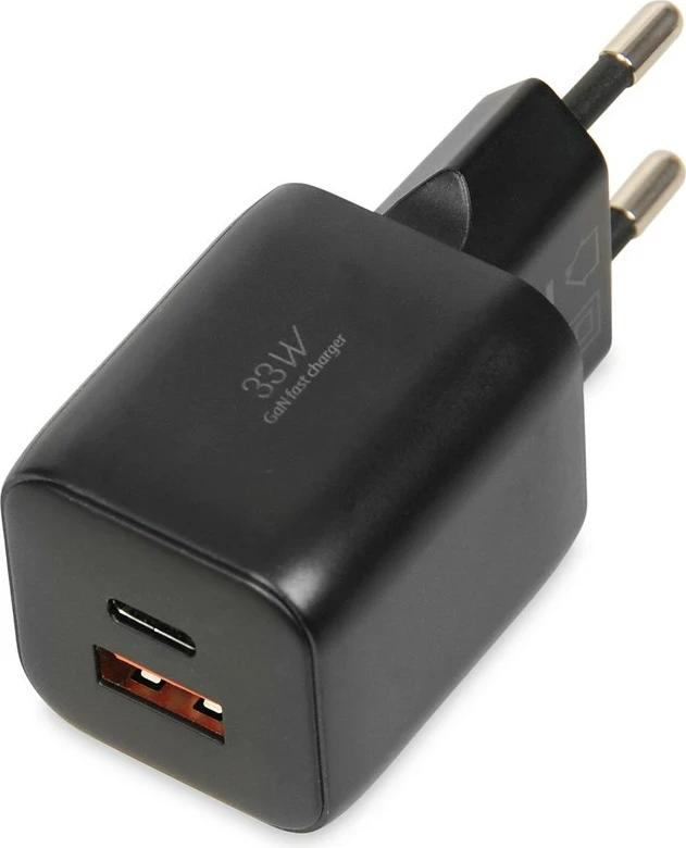 Zidni polnilec iBOX C-42 GaN PD33W, črn