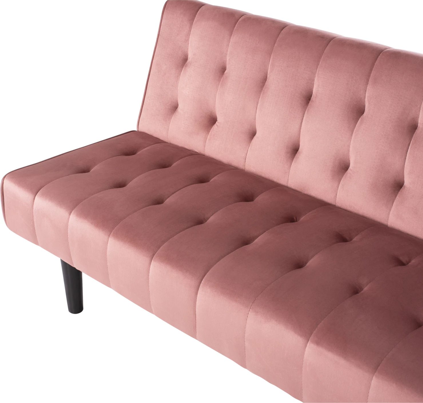 Kotna zofa-postelja ZELDA reverzibilna FH3154.12 žamet v barvi prašno roza 254x163x74H cm