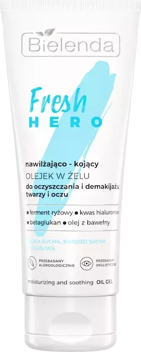 Gel-olje za čiščenje in odstranjevanje ličil Bielenda Fresh Hero za ženske, 90 g