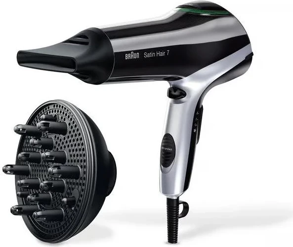 Sušilnik za lase, 2200 W, črn Braun Satin Hair 7 HD 730E