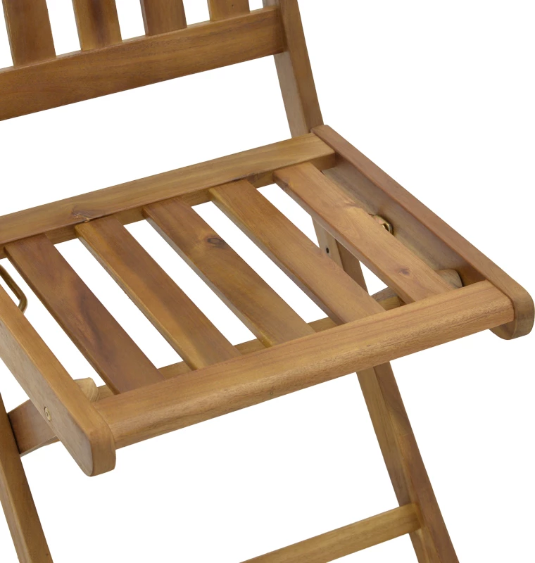 Klop za vrt iz akacije, zložen Elijie, naravna barva, 45x62x90cm