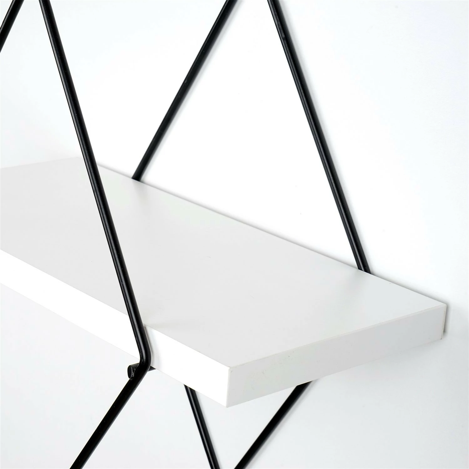 Dekorativna kovinska stenska polica Hanah Home WR057, bela (2 kosa)