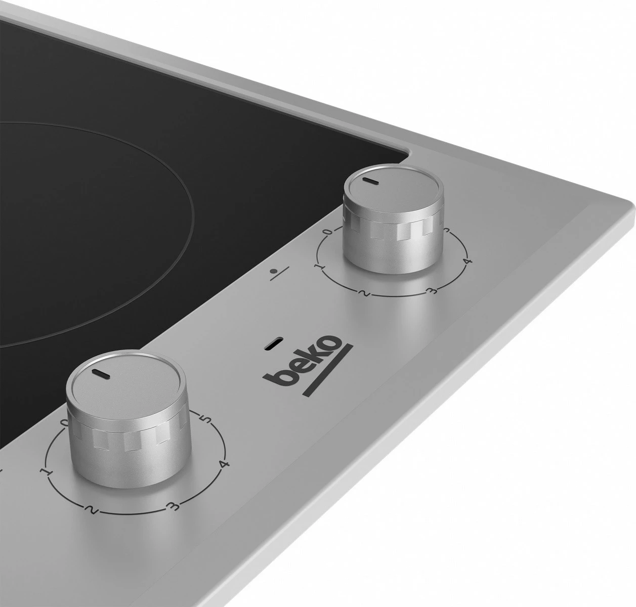 Plošča za kuhanje iz keramike, Beko HDCC32200X, 2 kuhalni coni, črno/inox