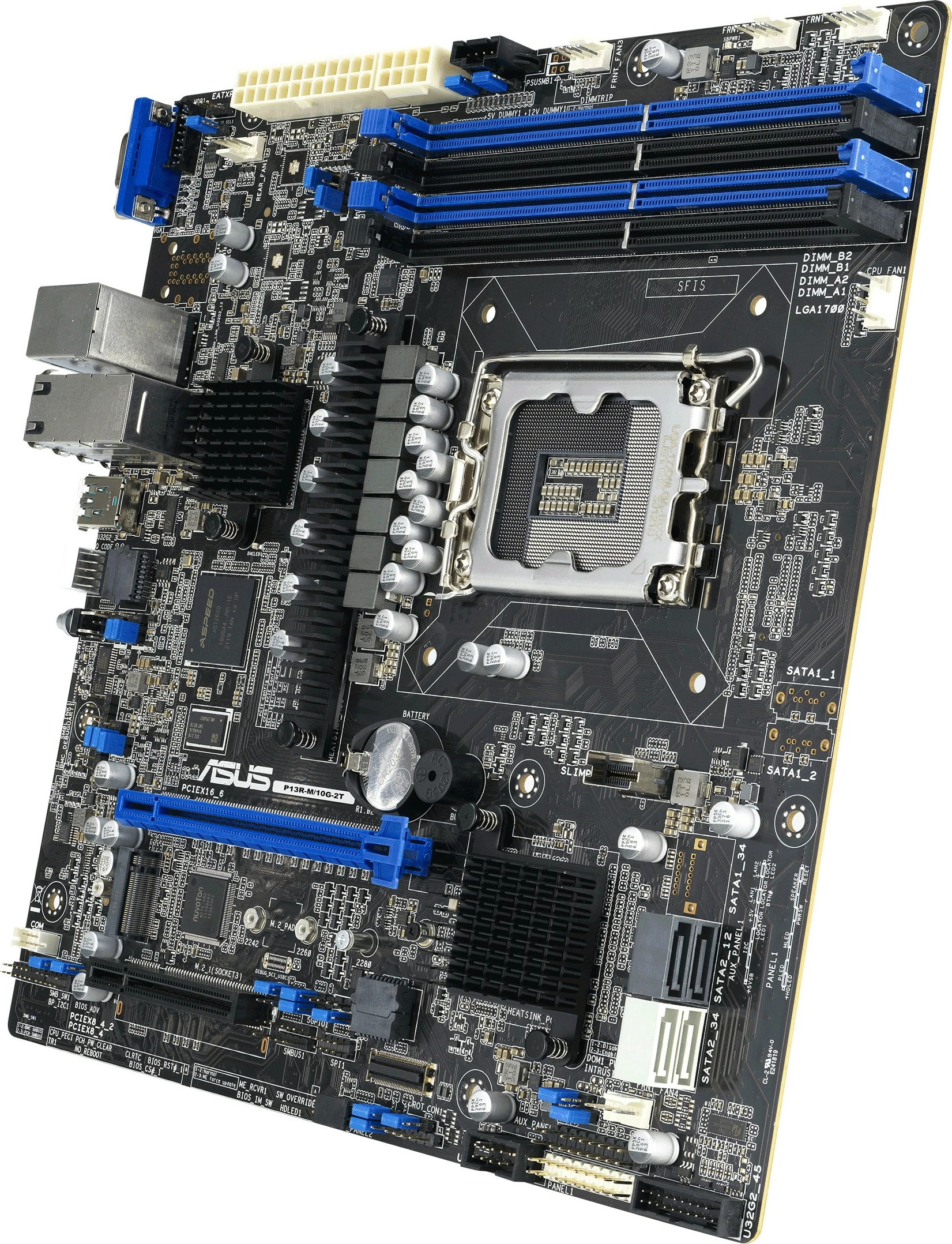Plošča za matično ploščo ASUS P13R-M/10G-2T, Intel LGA 1700, DDR5, micro ATX, 128 GB