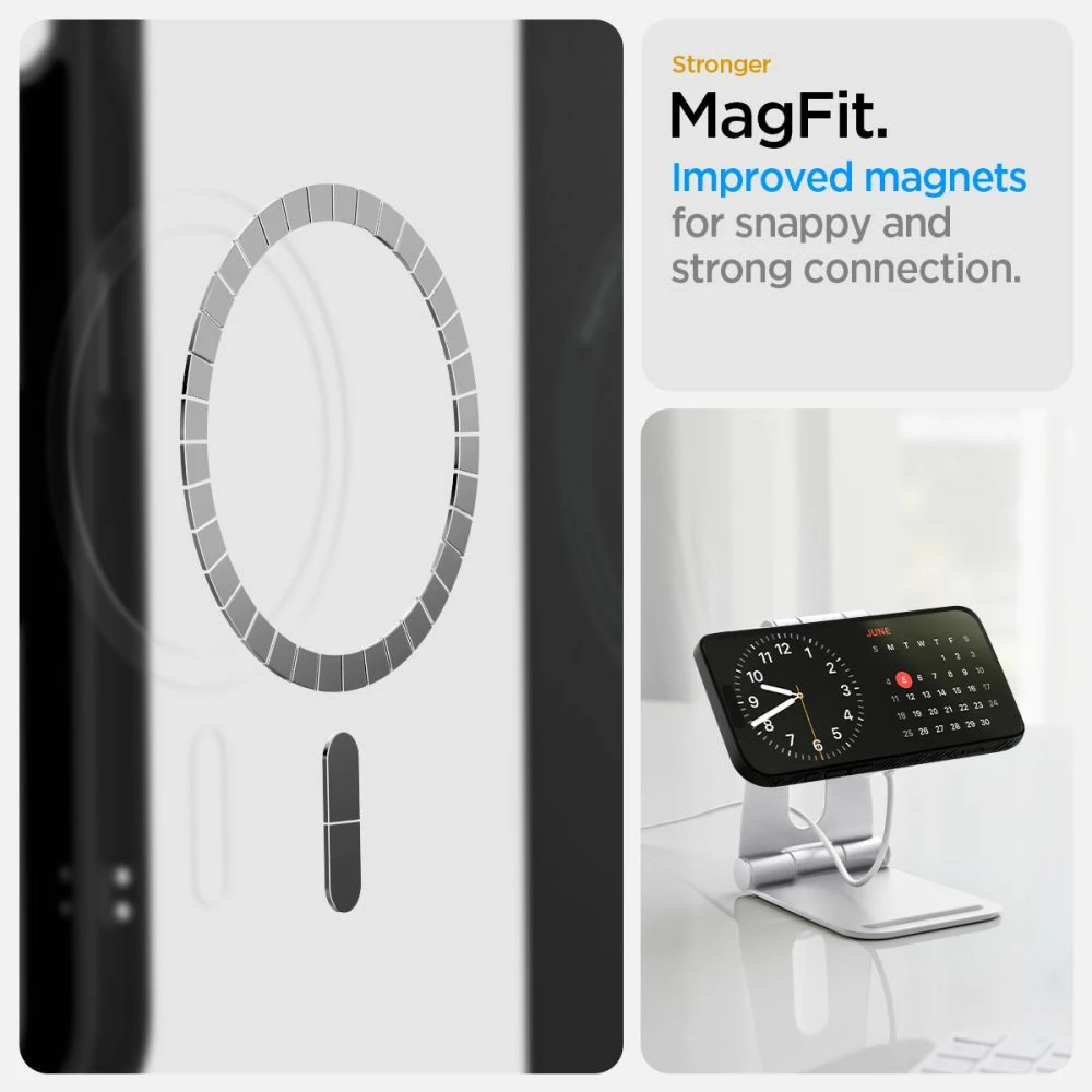 Zaščitni ovitek Liquid Air Mag MagSafe za iPhone 16e, Spigen, črn, polprosojen