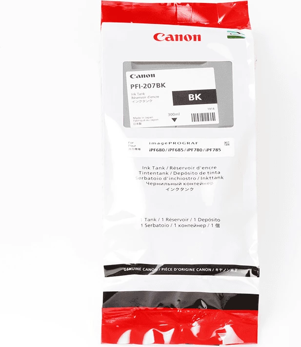 Črnilo za tiskalnik Canon PFI-207BK 8789B001, 300 ml, črno