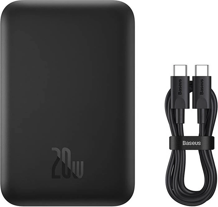 Mini magnetni powerbank 6000 mAh 20W Baseus, črn