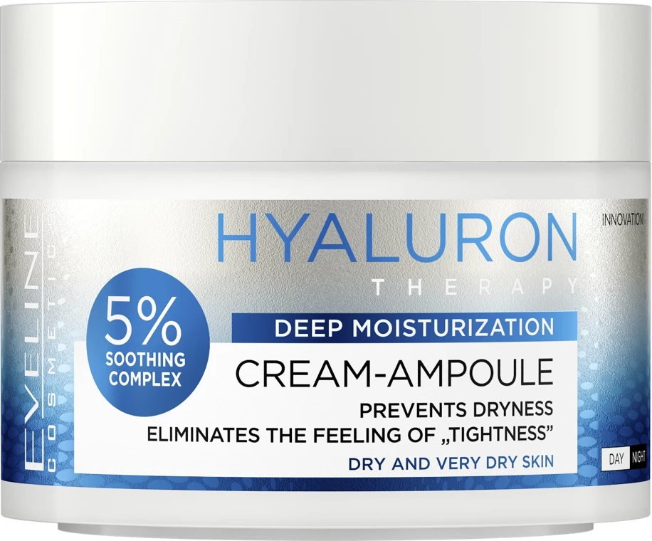 Krema za obraz Hyaluron Therapy Cream Ampoule, Eveline Cosmetics, za ženske, 50 ml