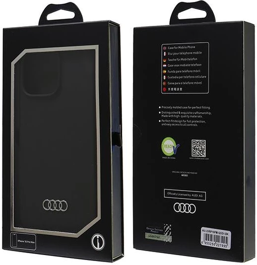 Silikonski ovitek za iPhone 16 Pro Max 6,9\", Audi, črn