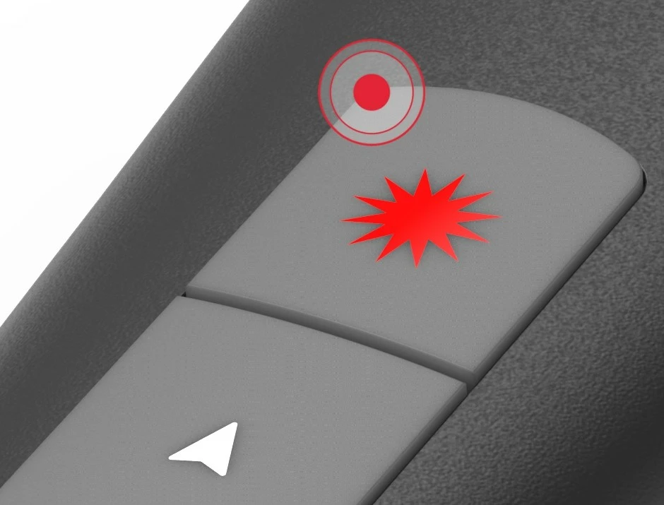 Predstavitveni daljinec z rdečim laserjem Hama X-pointer, črn