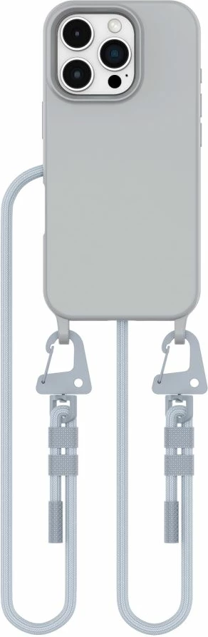 Ovitek z vrvico Magnecklace, Tech-Protect, za iPhone 16 Pro Max, siv