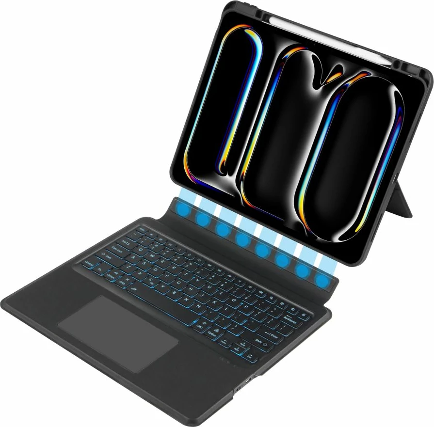 Ovitek za iPad Pro 13" (2024) s Bluetooth tipkovnico Tech-Protect SC Mag Pen, črn