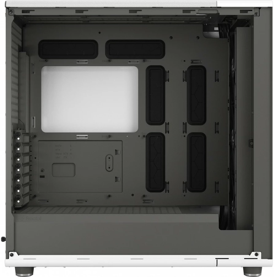 Računalniško ohišje North XL Chalk White TG Clear, Fractal Design, Midi Tower, belo