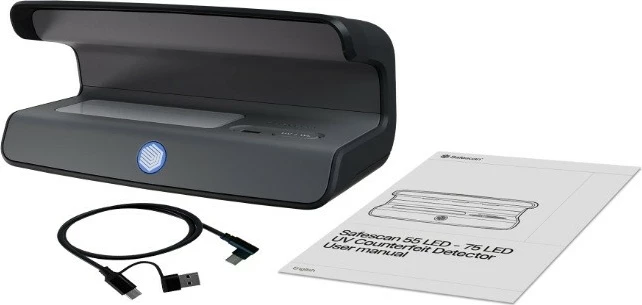 Tester za bankovce in dokumente Safescan 75 LED, črn