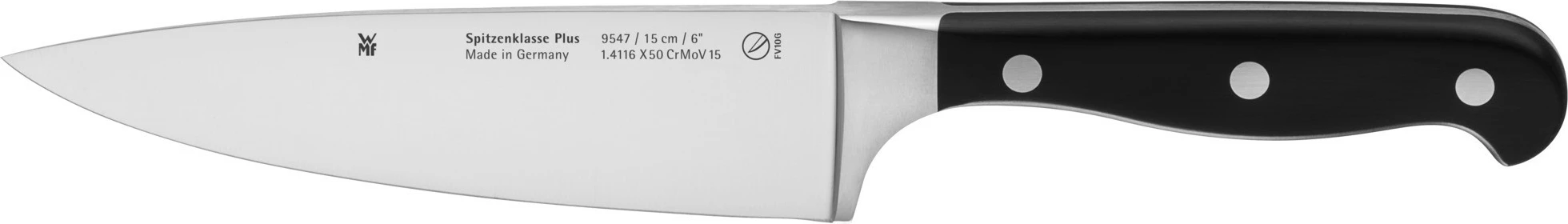 Kuhinjski nož WMF Spitzenklasse Plus, 30 cm, nerjaveče jeklo, črn ročaj