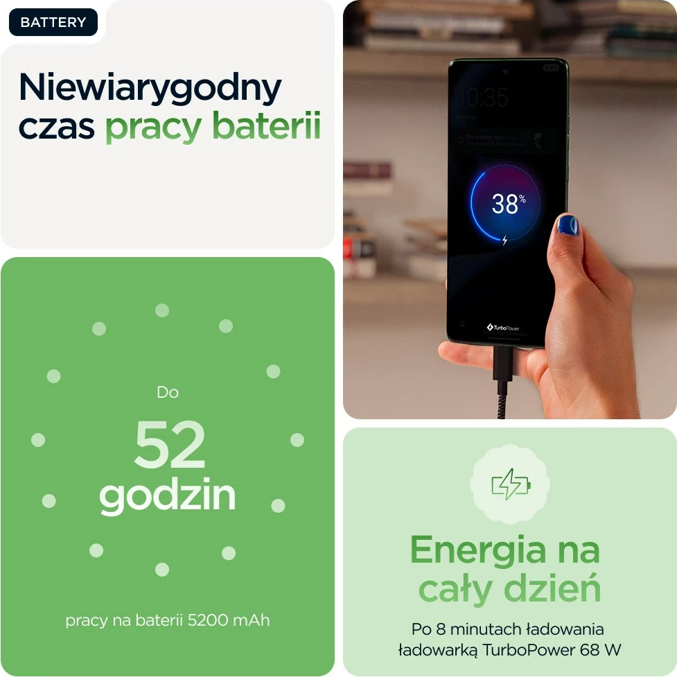 Pametni telefon Motorola edge 60, 6,67", 12 GB RAM, 256 GB, 5G, zelena