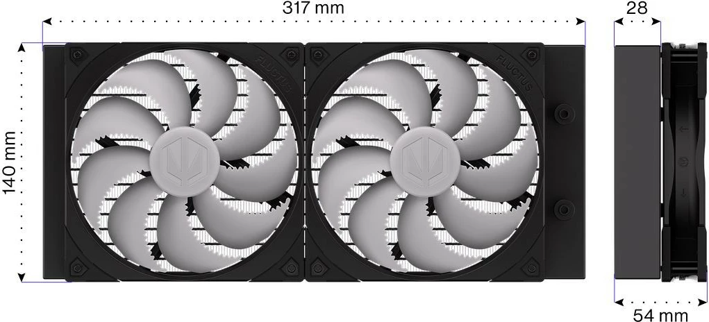 Hladilni sistem z vodo Endorfy Navis F280 ARGB, Liquid Cooling, 2x140mm, ARGB