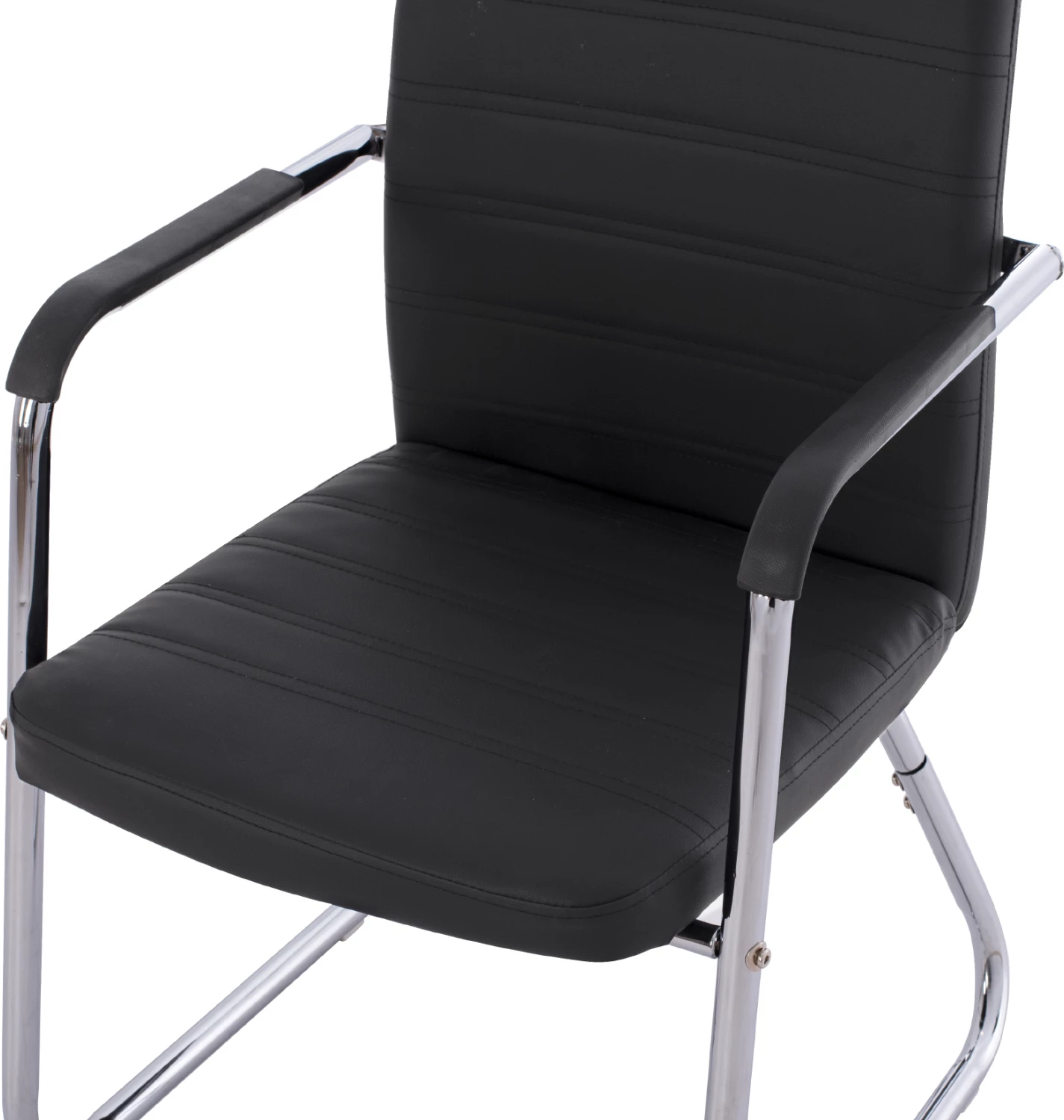 Konferenčni stol FH1021.01 z rokami in črnim PU 54x60x94 cm, set 4 kosov