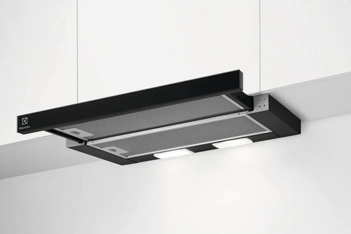 Teleskopska kuhinjska napa Electrolux LFP326FB, 410 m³/h, črna