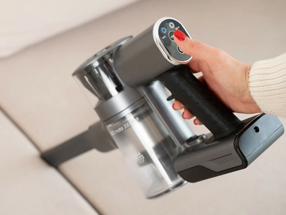 Pokončni brezžični sesalnik Lafe PowerGlide 200W BLDC, 22 kPa, 0,5 L, do 35 min, 2200 mAh, črn