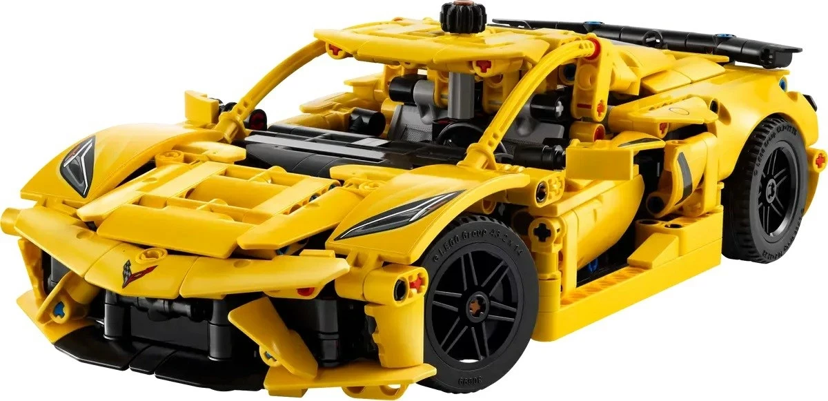 Detajni model Chevrolet Corvette Stingray, 732 kosov, rumen - Lego Technic 42205