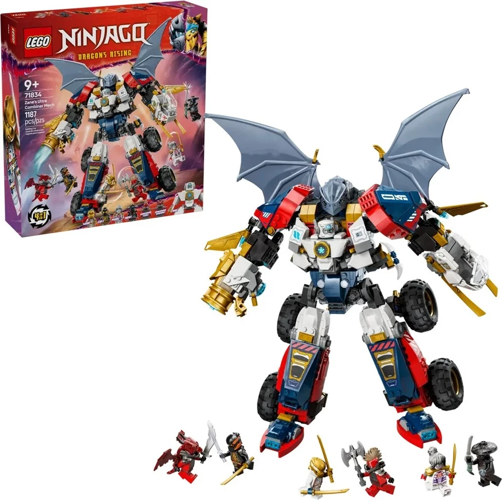 Igralni komplet LEGO NINJAGO 71834 Zane's Ultra Combiner Mech