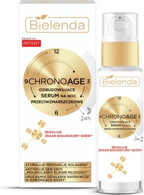 Nočni serum proti gubam Bielenda Chrono Age Rebuilding Night, za ženske, 30 ml