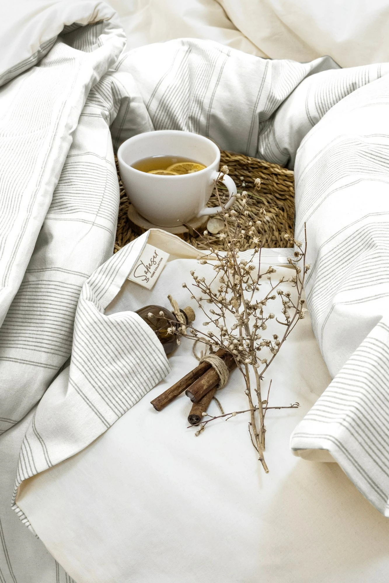 Set prevleke za dvojno odejo, L'essentiel, antracit