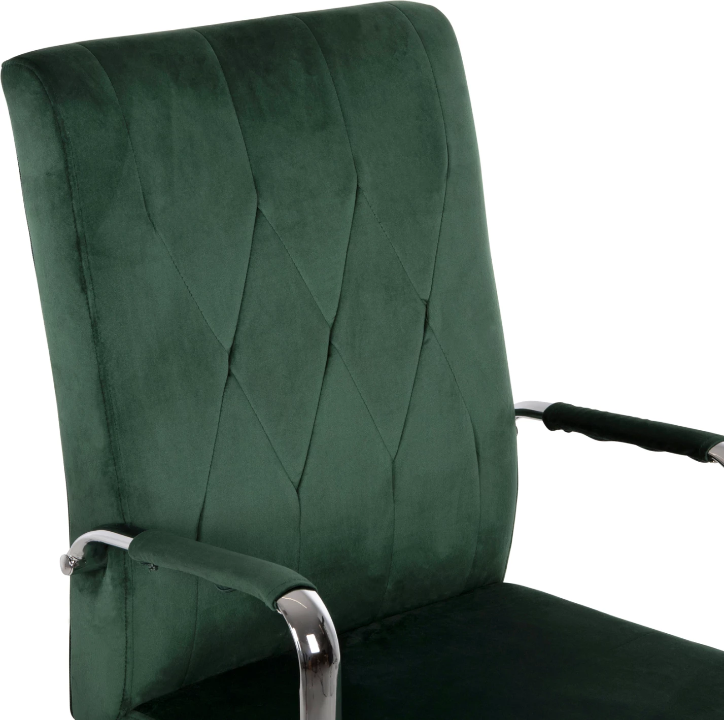 Pisarniški stol JOSEF FH1181.03 iz cipresno zelenega žameta-INOX podnožje 58x61x105-113H cm