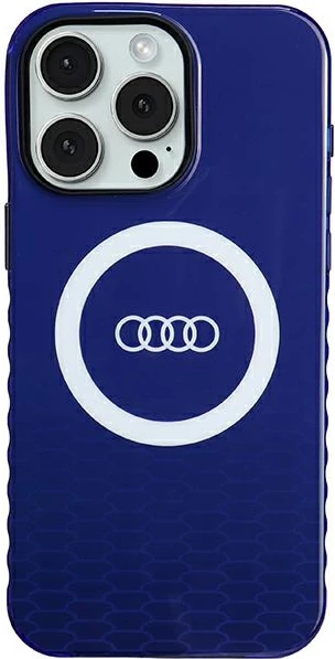 Ovitek Audi IML Big Logo MagSafe za iPhone 15 Pro Max, moder