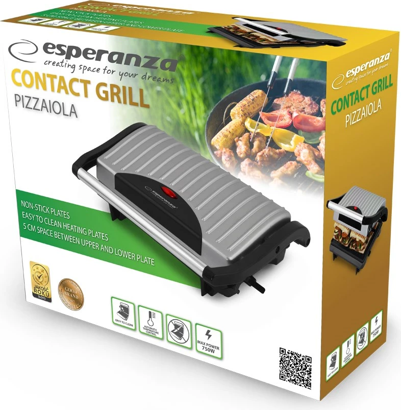 Električni žar Esperanza EKG005, 750 W, inox