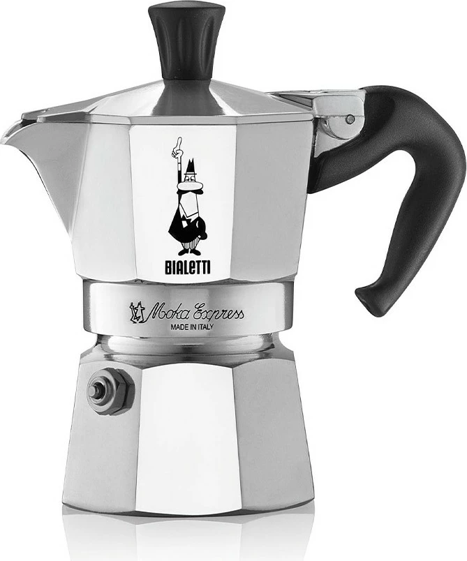 Moka kavni grelnik Bialetti Moka Express, 2 skodelici, aluminij, srebrn