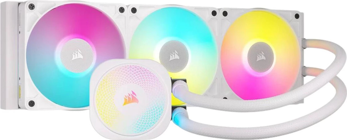 AIO vodno hlajenje Corsair iCUE LINK TITAN 360 RX RGB, CW-9061021-WW, 360 mm radiator, XL, belo