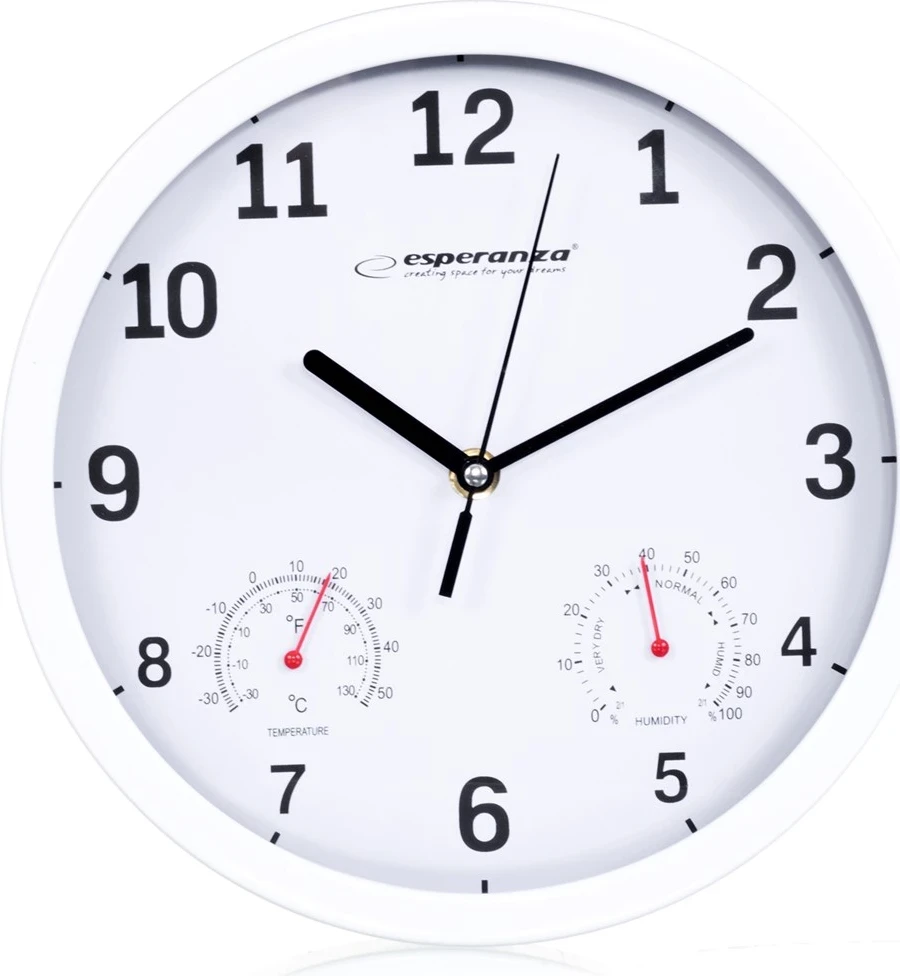 Stenska ura, mehanična, bela Esperanza EHC016W